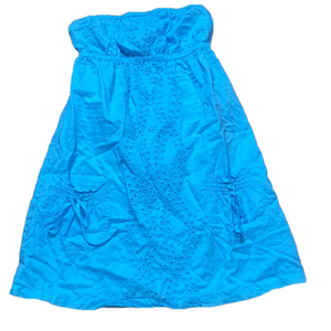 🦋 Garage 🦋 100% Cotton Blue Strapless Dress